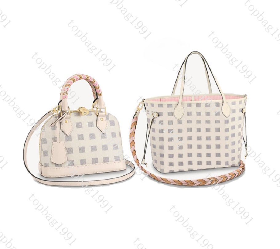 N45295 N45294 Designer Women shopping Bag cowhide leather MM luxury white check handmade braided Handbag BB Purse Tote clutch Shoulderbag fashion 4 style
N45295 N45294 Designer Women shopping Bag cowhide leather MM luxury white check handmade braided Handbag BB Purse Tote clutch Shoulderbag fashion 4 style