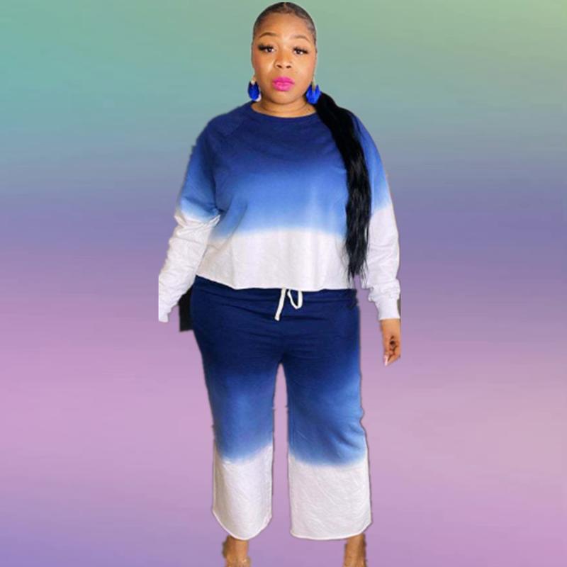 Women's Plus Size Tracksuits -5xl Fall Clothing 2 Piece Set Women Gradient Sweatsuits Casual Matching Outfits Sportwear Wholesale DropWome, Blue
Women's Plus Size Tracksuits -5xl Fall Clothing 2 Piece Set Women Gradient Sweatsuits Casual Matching Outfits Sportwear Wholesale DropWome, Blue