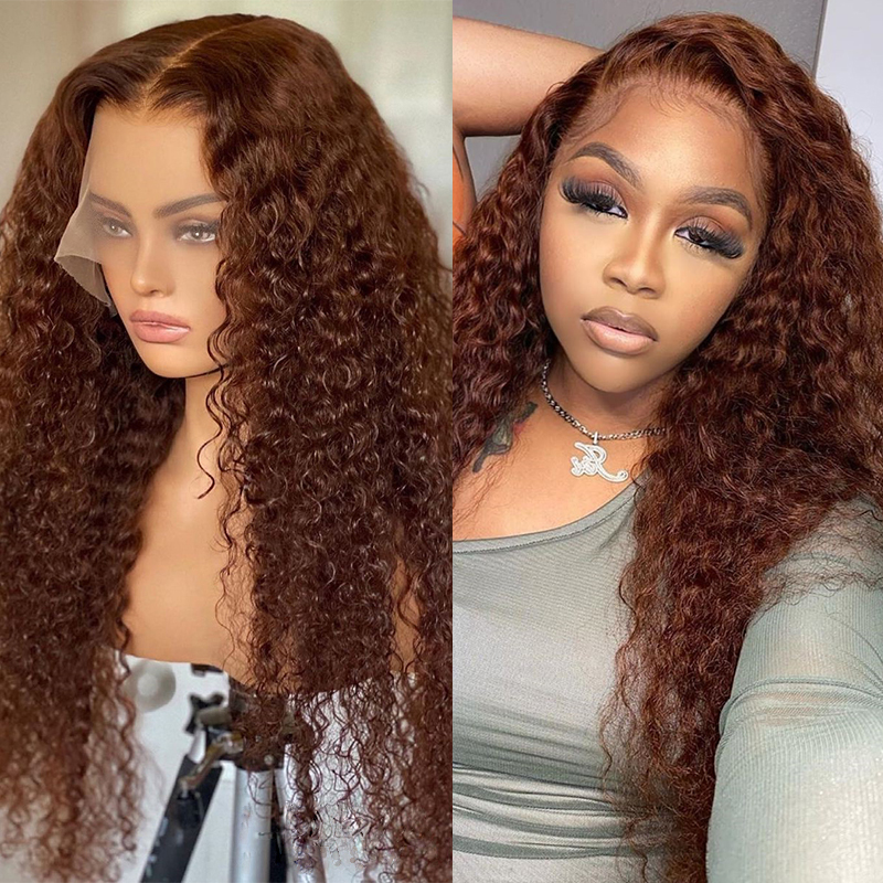 30 32 Inch 13x4 Deep Wave Human Hair Wigs HD Transparent Lace Front Synthetic Curly Wig For Black Women Brazilian Wet And Wavy
