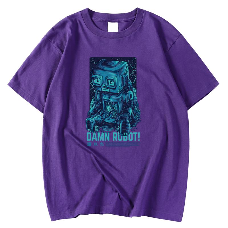 Men' T-Shirts Vintage Oversized T Shirt Men Damn Robot Print Streetwear Hip Hop Style Spring Summer, Black
Men' T-Shirts Vintage Oversized T Shirt Men Damn Robot Print Streetwear Hip Hop Style Spring Summer, Black