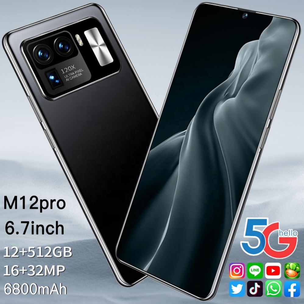 Global version original mobile phone M12 Pro Android smartphone Support 4G 5G network Super endurance Original, Black
Global version original mobile phone M12 Pro Android smartphone Support 4G 5G network Super endurance Original, Black