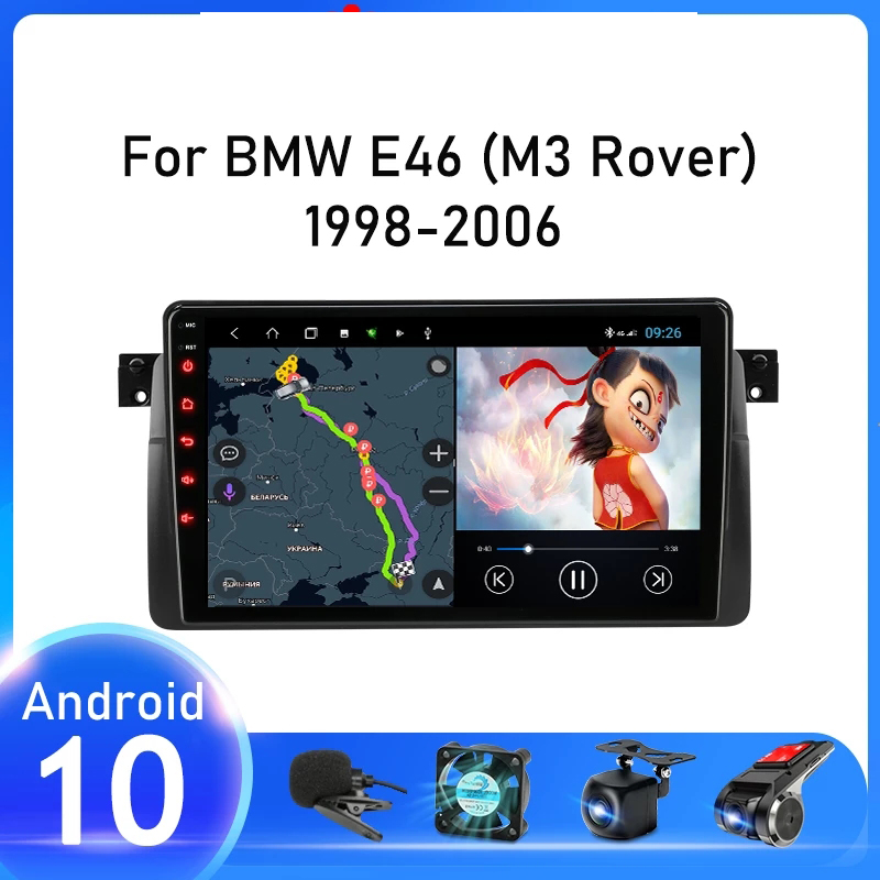 9 Inch Android 10 Car GPS Video Navi Head Unit Player for BMW E46 2000-2006 with Wifi Rear Camera Support
9 Inch Android 10 Car GPS Video Navi Head Unit Player for BMW E46 2000-2006 with Wifi Rear Camera Support