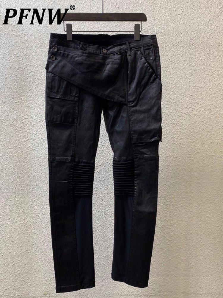 Men' Jeans Black Splicing Dark Style Men' Hip Hop Streetwear Autumn Trend Slim Oil Bright Pants Vintage Denim Trousers MaleMen' Heat2
Men' Jeans Black Splicing Dark Style Men' Hip Hop Streetwear Autumn Trend Slim Oil Bright Pants Vintage Denim Trousers MaleMen' Heat2