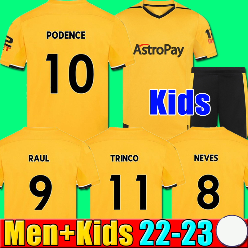 22 23 Wolves Soccer Jerseys ADAMA KILMAN SEMEDO RAUL NETO NEVES 2022 2023 Wanderers J.OTTO PODENCE GIBBS WHITE Wolverhampton Football Shirts Men Kids Kit uniform, P03 22 23 home kids
22 23 Wolves Soccer Jerseys ADAMA KILMAN SEMEDO RAUL NETO NEVES 2022 2023 Wanderers J.OTTO PODENCE GIBBS WHITE Wolverhampton Football Shirts Men Kids Kit uniform, P03 22 23 home kids