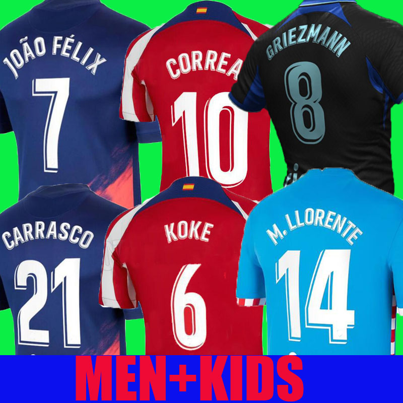 21 22 23 JOAO FELIX Soccer Jerseys home AWAY BLACK GRIEZMANN CUNHA 2022 2023 M. Llorente CORREA KOKE Camiseta CARRASCO adult kids kit Football Shirt Atletico Madrids, 21/22 special
21 22 23 JOAO FELIX Soccer Jerseys home AWAY BLACK GRIEZMANN CUNHA 2022 2023 M. Llorente CORREA KOKE Camiseta CARRASCO adult kids kit Football Shirt Atletico Madrids, 21/22 special