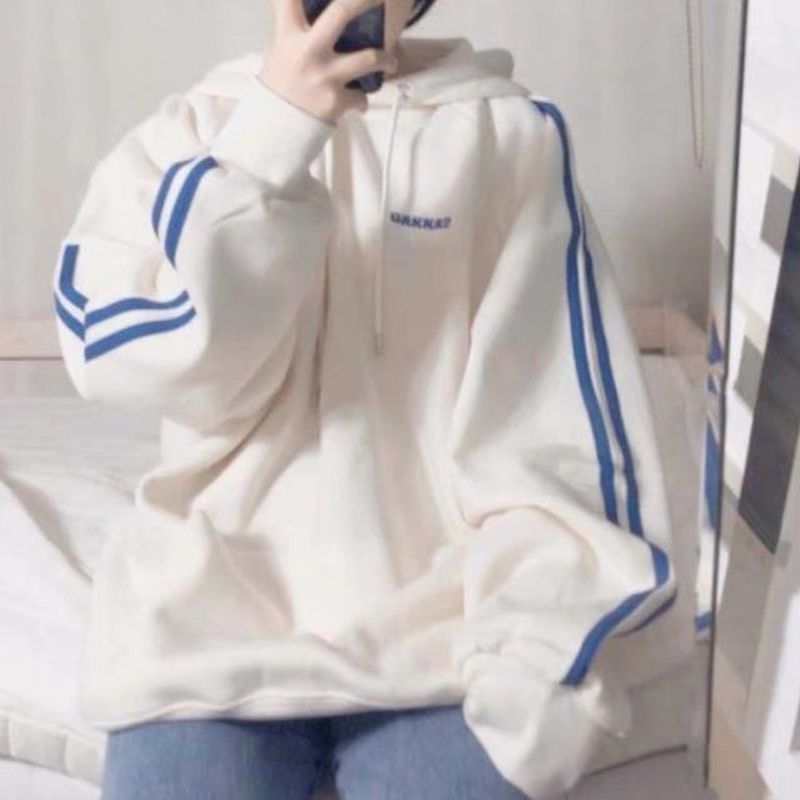 Hoodies Women Ins Spring Autumn Letter Simple Classic Kawaii Lovely Ladies Hoodie Hooded Allmatch Daily Soft Womens Clothing 220815wtt