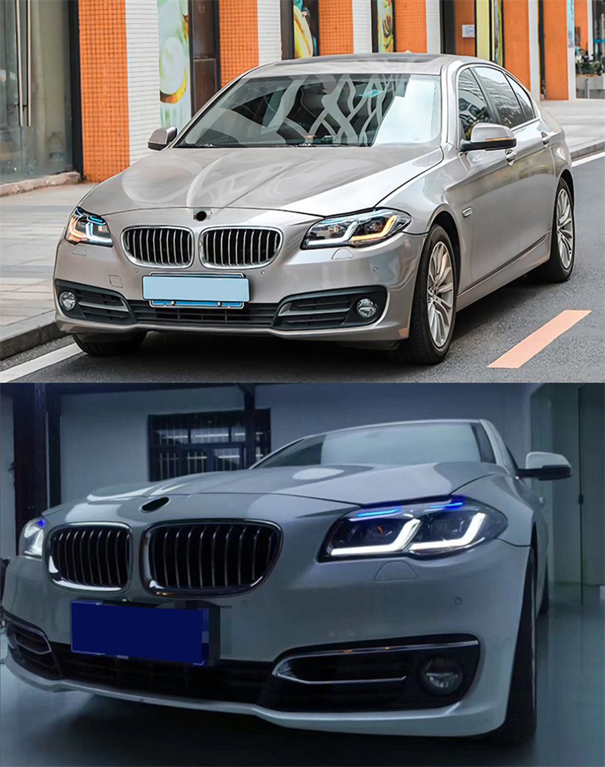 Car LED Head Lights For BMW F10 F18 20 10-20 17 LCI DRL Headlights Daytime Running Lights High Beam Lens Driving Lamp