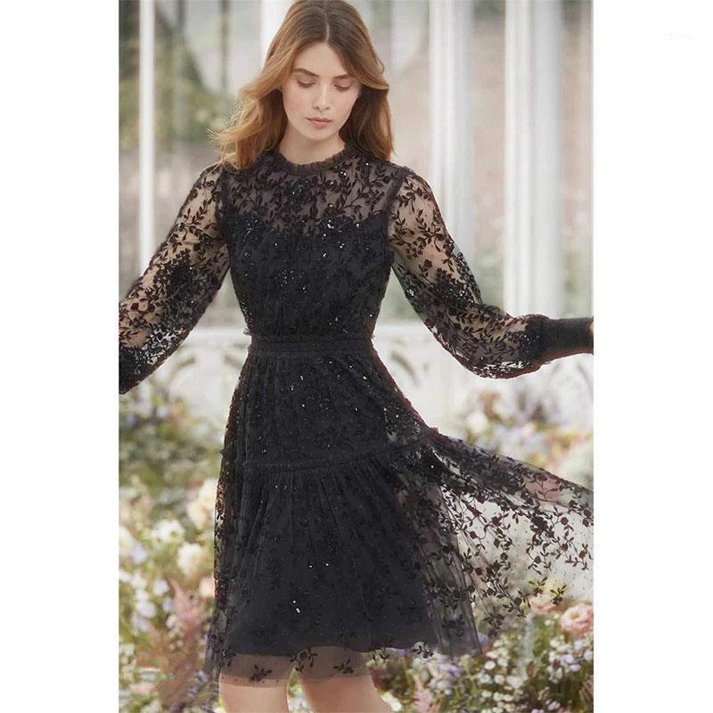 Casual Dresses Dress For Women 2022 High Quality Spring Summer Designer Runway O-Neck Full Sleeves Mesh Embroidery Sequins, As pic
Casual Dresses Dress For Women 2022 High Quality Spring Summer Designer Runway O-Neck Full Sleeves Mesh Embroidery Sequins, As pic