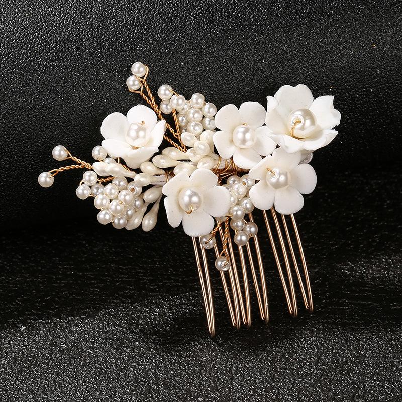 Hair Clips & Barrettes Handmade Copper Comb Rhinestone Pearl Ceramic Floral Wedding Headdress Jewelry Accessories HQ1225Hair
Hair Clips & Barrettes Handmade Copper Comb Rhinestone Pearl Ceramic Floral Wedding Headdress Jewelry Accessories HQ1225Hair