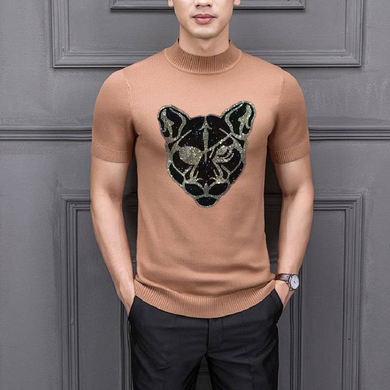 Men's T-Shirts Harajuku Turtleneck Male Half-Sleeved Diamond Casual Slim Sweater Summer Style Knitting Fashion PulloverMen's, As shown asian size
Men's T-Shirts Harajuku Turtleneck Male Half-Sleeved Diamond Casual Slim Sweater Summer Style Knitting Fashion PulloverMen's, As shown asian size
