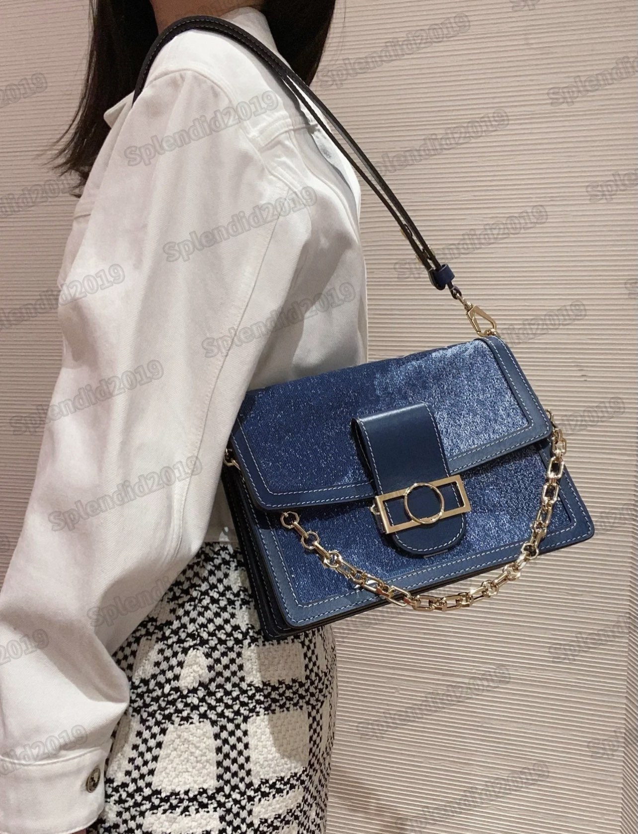 Dauphine MM Messengers Bags M59631 Designer Luxury Bag Vintage Monograms Pattern Flap Postman Bag Faded Denim Jacquard Navy-Blue Shoulder Bag Purse Wallet M43599, #1
Dauphine MM Messengers Bags M59631 Designer Luxury Bag Vintage Monograms Pattern Flap Postman Bag Faded Denim Jacquard Navy-Blue Shoulder Bag Purse Wallet M43599, #1