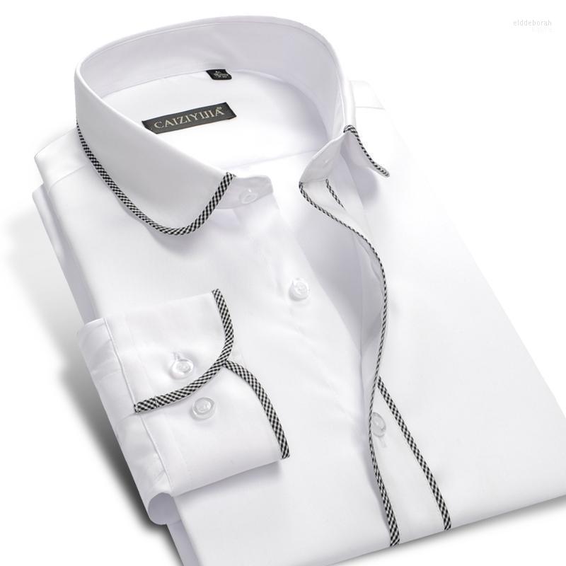 Men's Dress Shirts Long Sleeve Slim-fit Black/White Plaid Edge Shirt Cotton Comfort Soft Solid Color Formal Eldd22, Czcfb502551 
Men's Dress Shirts Long Sleeve Slim-fit Black/White Plaid Edge Shirt Cotton Comfort Soft Solid Color Formal Eldd22, Czcfb502551