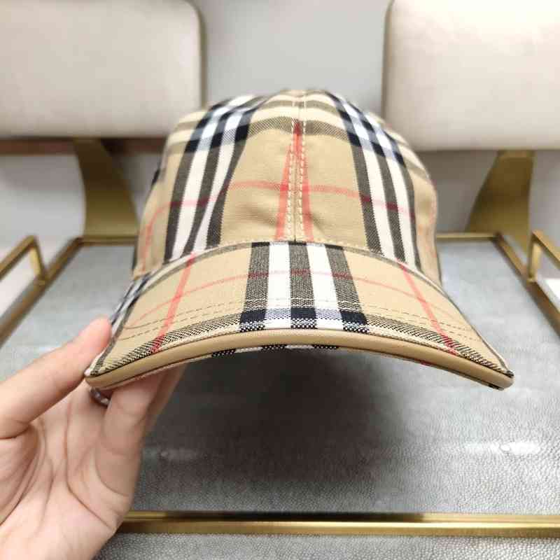 Plaid Designer Fashion Simple Trend Caps Baseball Hat ZYLT, Red