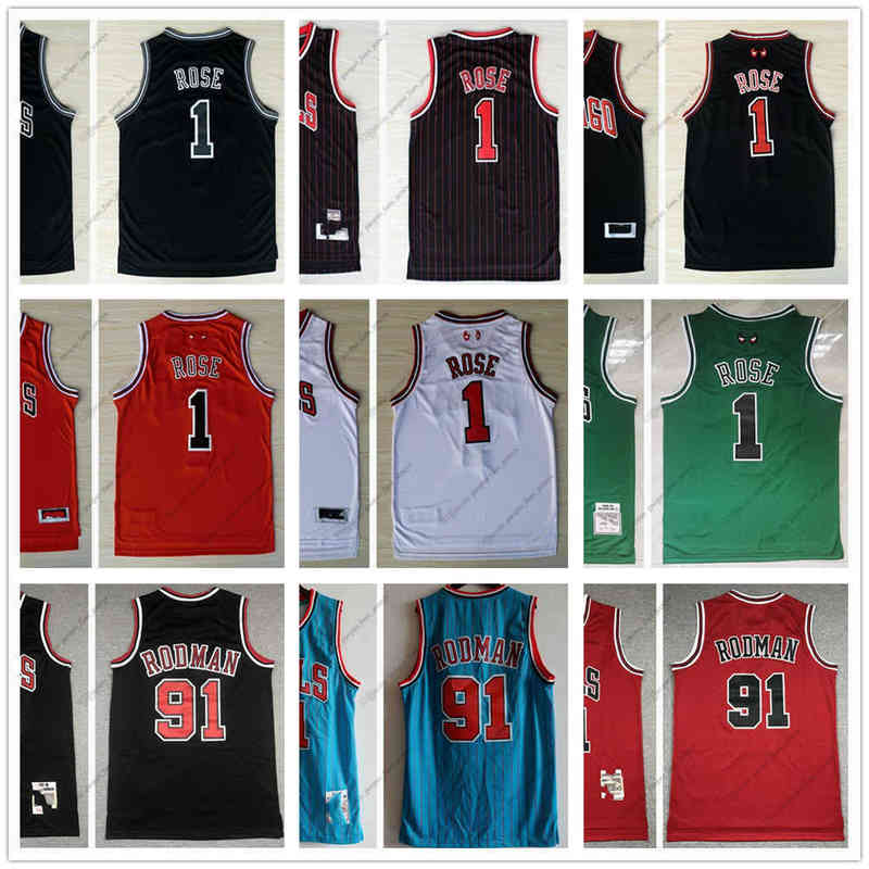 Retro Mitchell and Ness Basketball Jerseys 1 Derrick Rose 08-09 91 Dennis Rodman 95-96 97-98, Picture
Retro Mitchell and Ness Basketball Jerseys 1 Derrick Rose 08-09 91 Dennis Rodman 95-96 97-98, Picture