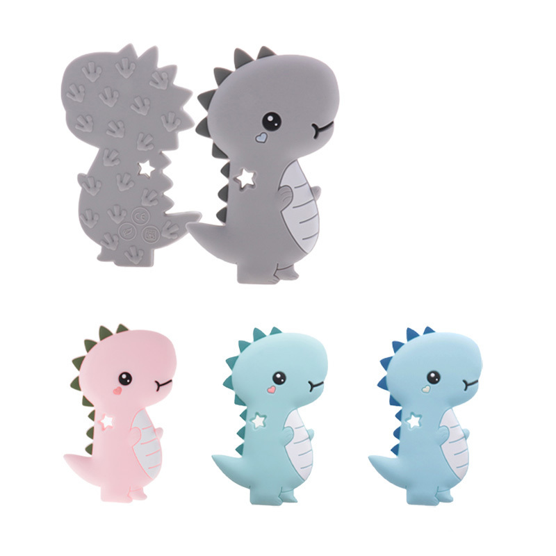 10pcs Silicone Teethers Babies Accessories born Baby Teether Baby Products Pacifier Personalized Bear Dinosaur Koala BPA Free 220407