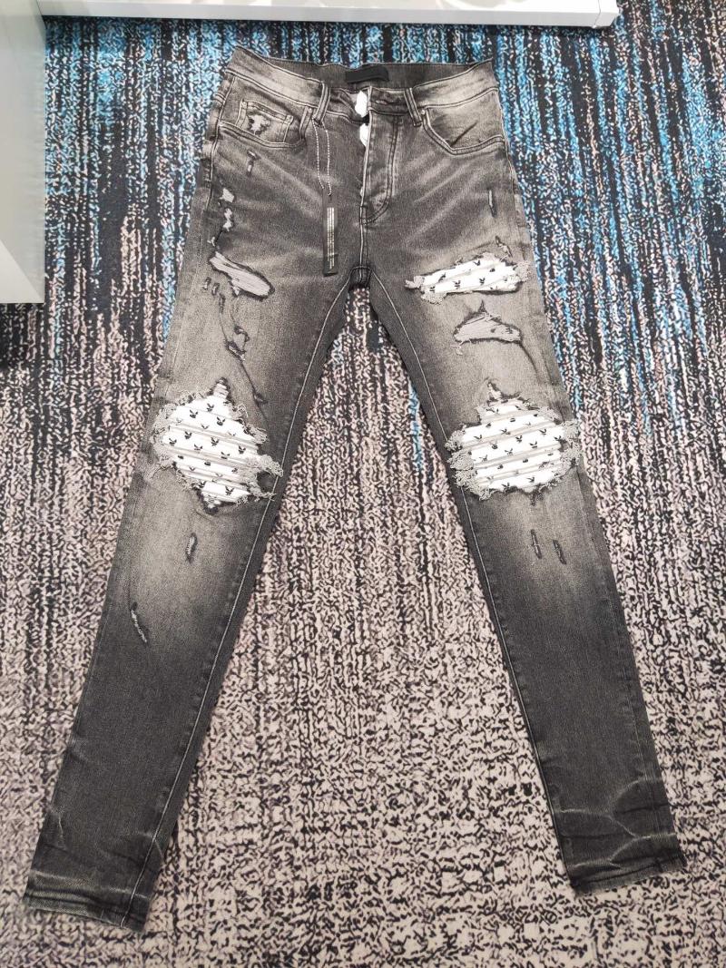 Men's Pants High Street Fashion Tapestry Patch Casual Slim Knife Cut Scrub Micro Stretch Wash Denim Trousers Man, Dark grey
Men's Pants High Street Fashion Tapestry Patch Casual Slim Knife Cut Scrub Micro Stretch Wash Denim Trousers Man, Dark grey