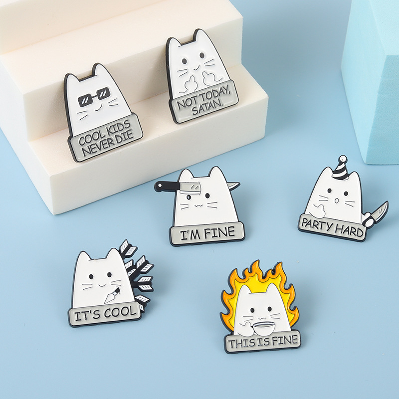 This is Fine Cute Cat Enamel Brooches Pins Cool Creative Animal Metal Pin Badge Denim Lapel Jewelry Gift Women Unisex Kids
This is Fine Cute Cat Enamel Brooches Pins Cool Creative Animal Metal Pin Badge Denim Lapel Jewelry Gift Women Unisex Kids