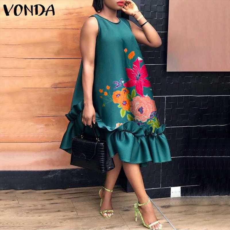 Women Elegant Midi Dress Summer Party Long Dresses Sexy Sleeveless Fashion Beach Floral Print Ruffled Tank Vestidos, Color1
Women Elegant Midi Dress Summer Party Long Dresses Sexy Sleeveless Fashion Beach Floral Print Ruffled Tank Vestidos, Color1