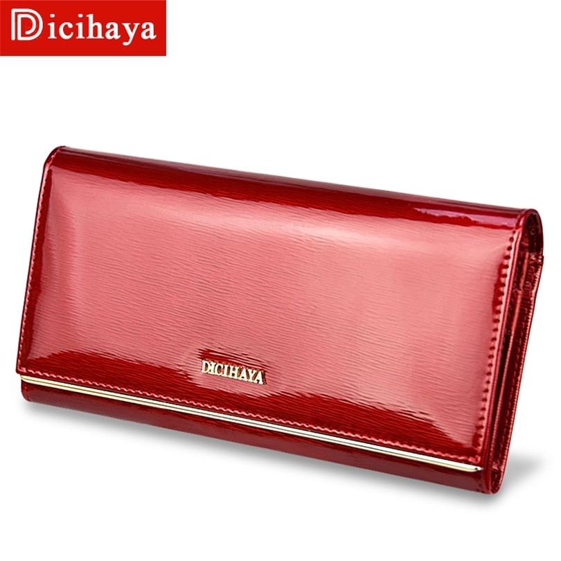 DICIHAYA Genuine Leather Women's Wallets Patent Leather Long Ladies Wallets Clutch Design Purse Hand Bags Women Purses BC150 CJ191219, Green
DICIHAYA Genuine Leather Women's Wallets Patent Leather Long Ladies Wallets Clutch Design Purse Hand Bags Women Purses BC150 CJ191219, Green