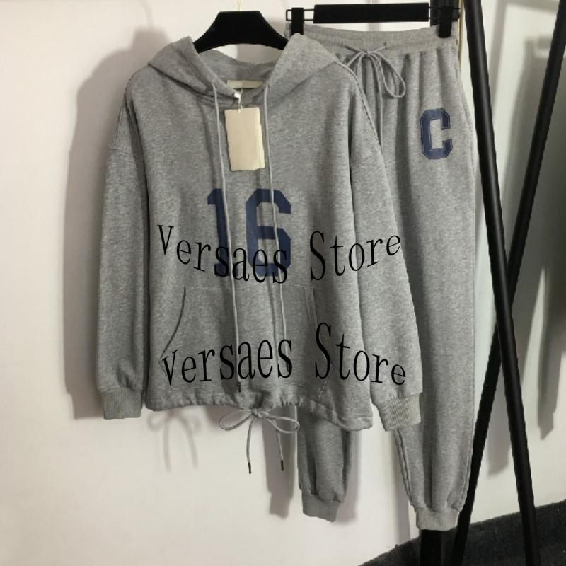 Women' Two Piece Pants 2022 Luxury Design Fashion Sportswear Printed Waist Closing Long Sleeve Hooded Sweater + Elastic Casual, Gray
Women' Two Piece Pants 2022 Luxury Design Fashion Sportswear Printed Waist Closing Long Sleeve Hooded Sweater + Elastic Casual, Gray