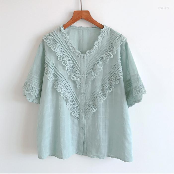 Women's Blouses & Shirts Summer Women Blouse Japan Style Mori Girl Lace V-Neck Short Sleeve Shirt Loose Thin TopsWomen's Vere22, Blue
Women's Blouses & Shirts Summer Women Blouse Japan Style Mori Girl Lace V-Neck Short Sleeve Shirt Loose Thin TopsWomen's Vere22, Blue