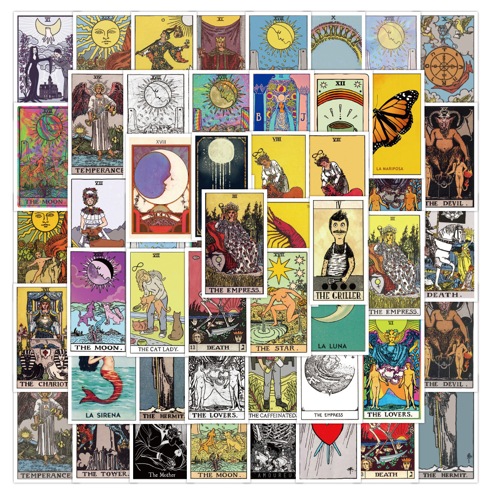 60PCS Cartoon Tarot Card Graffiti Sticker Laptop Mobile Phone Case Motorcycle Luggage Toy DIY Waterproof Sticker Wholesale, Multi colors
60PCS Cartoon Tarot Card Graffiti Sticker Laptop Mobile Phone Case Motorcycle Luggage Toy DIY Waterproof Sticker Wholesale, Multi colors