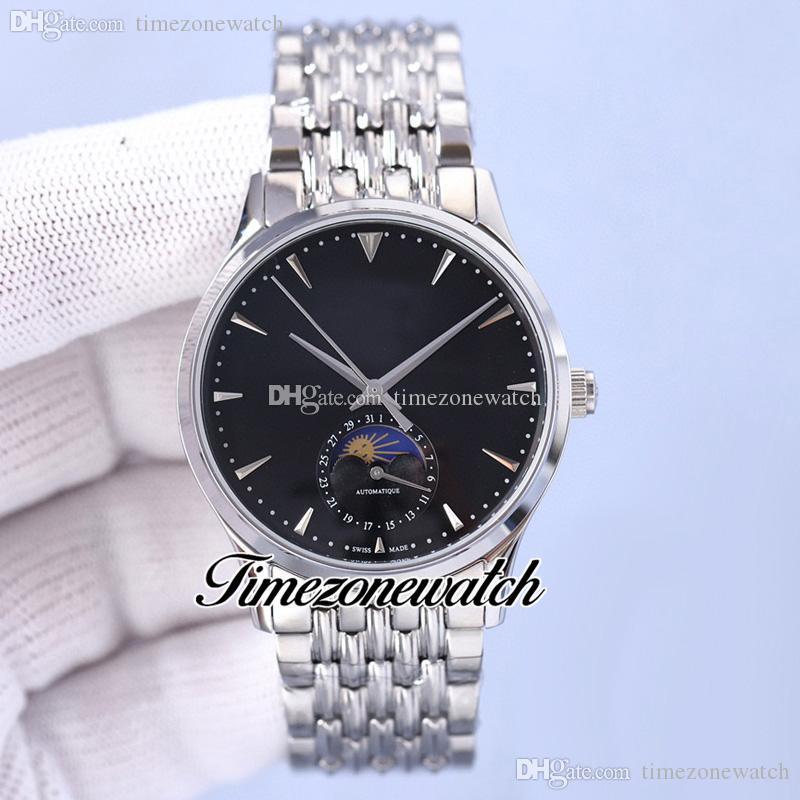Master Ultra Thin Q1368471 Moon Phase Automatic Mens Watch Black Dial Silver Stick Markers Stainless Steel Bracelet Timezonewatch Y10c3, Original box
Master Ultra Thin Q1368471 Moon Phase Automatic Mens Watch Black Dial Silver Stick Markers Stainless Steel Bracelet Timezonewatch Y10c3, Original box