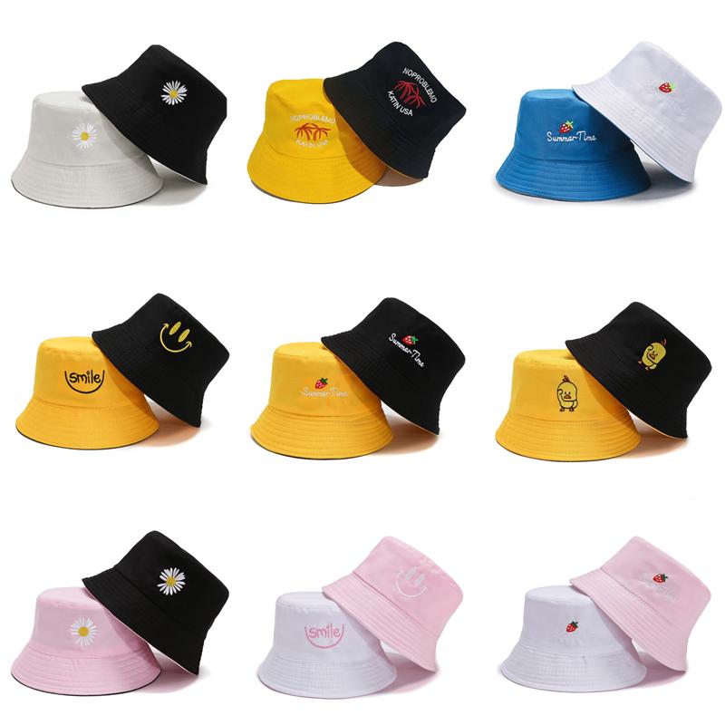 Berets Bucket Hats Women Letter Embroidered Double-sided Fisherman Hat Korean Style Solid Climbing Outdoor Sunscreen BucketBerets
Berets Bucket Hats Women Letter Embroidered Double-sided Fisherman Hat Korean Style Solid Climbing Outdoor Sunscreen BucketBerets