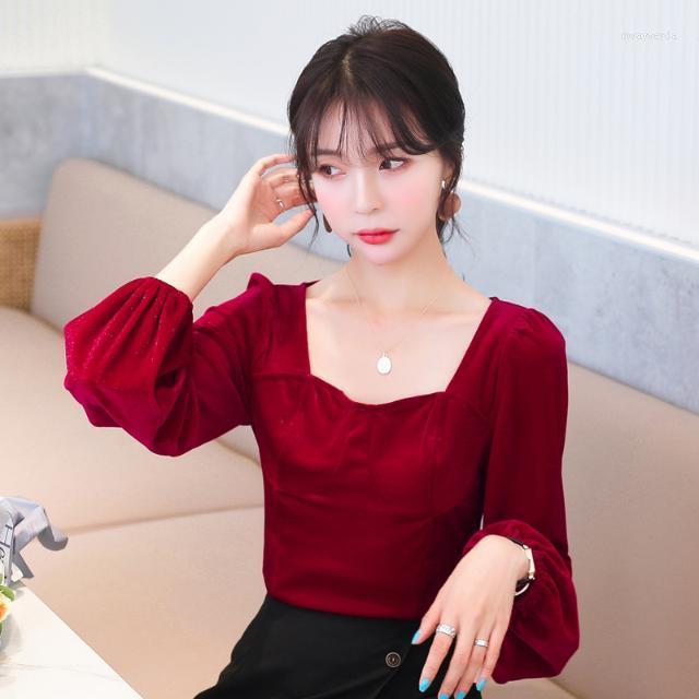 Women' Blouses & Shirts Women 2022 Spring Autumn Blouse Female Square Collar Long Sleeve Velvet Tops Fashion Lady Vintage Shirt Blusas Muje, Red
Women' Blouses & Shirts Women 2022 Spring Autumn Blouse Female Square Collar Long Sleeve Velvet Tops Fashion Lady Vintage Shirt Blusas Muje, Red