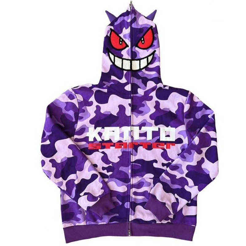 Y2k O Men Streetwear Vintage Zip Up Don Hoodies Grunge Jacket Oversized Sweatshirt Women Gothic Harajuku Alt Jackets Clothes H220810