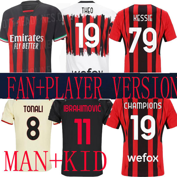 21 22 23 ac milans champions 19 Soccer jerseys 2023 TOMORI GIROUD IBRAHIMOVIC third 4TH 2022 TONALI PLAYER VERSION special theo brahim kids football shirt uniforms, Third man 2
21 22 23 ac milans champions 19 Soccer jerseys 2023 TOMORI GIROUD IBRAHIMOVIC third 4TH 2022 TONALI PLAYER VERSION special theo brahim kids football shirt uniforms, Third man 2