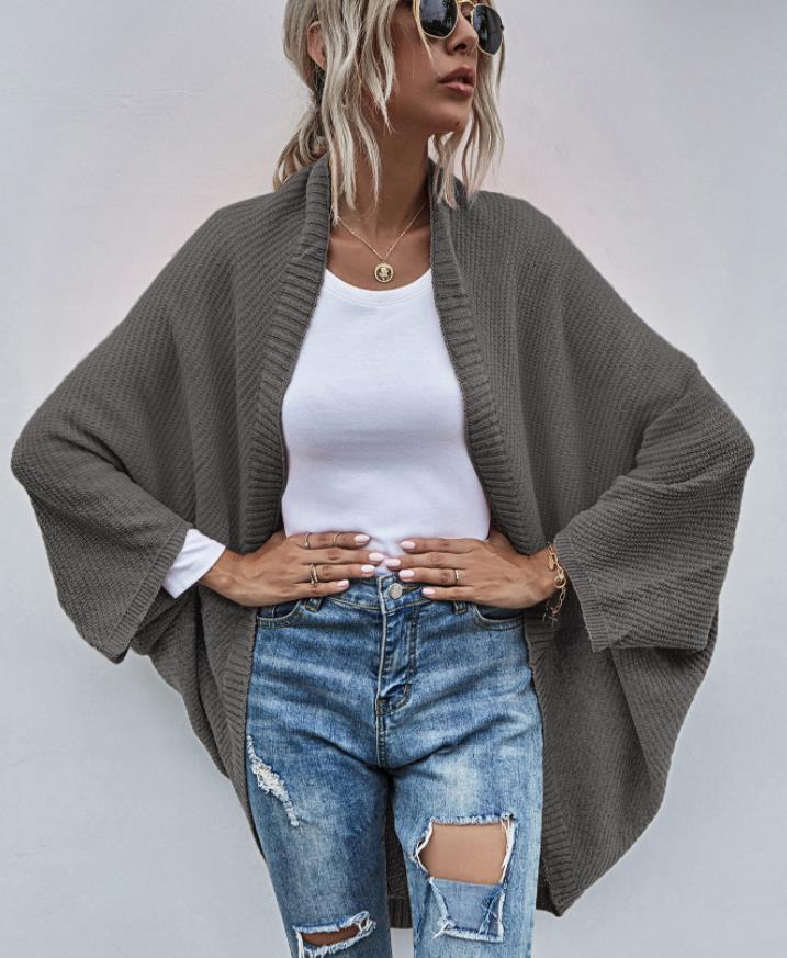 Cardigan Sweaters Womens Oversized Open Front Batwing Knit Long Outwear Slouchy Wrap Tops S M L XL