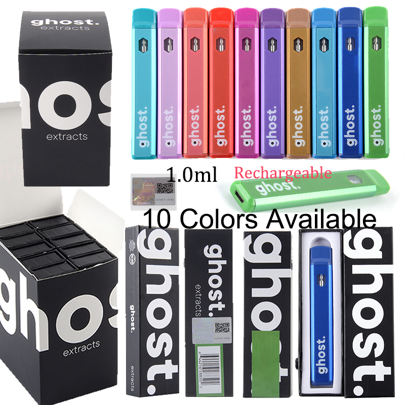 Ghost Extracts Vappers Desechable Rechargeable E Cigarettes Disposable Vape Pens 1ml Empty Device Pod 280mAh Battery Start Kits
Ghost Extracts Vappers Desechable Rechargeable E Cigarettes Disposable Vape Pens 1ml Empty Device Pod 280mAh Battery Start Kits