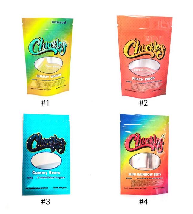 CHUCKLE edibles packaging mylar BAGS gummy worms peach rings belts 400mg gummies chuckles packing eddibles mylara packaginga bag with resealable zipper
CHUCKLE edibles packaging mylar BAGS gummy worms peach rings belts 400mg gummies chuckles packing eddibles mylara packaginga bag with resealable zipper