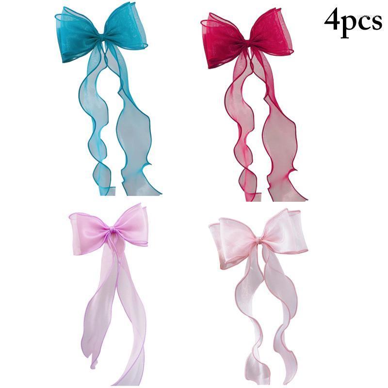 Hair Accessories 4pcs Bow Clip Decorative Tassels Alligator Duckbill Barrette For Girls Satin Hairgrip, Multi
Hair Accessories 4pcs Bow Clip Decorative Tassels Alligator Duckbill Barrette For Girls Satin Hairgrip, Multi