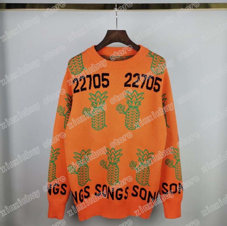 22ss mens women designer Sweaters pineapple Jacquard SONGS casual Crew Neck long sleeve men wild top orange S-2XL, Multi
22ss mens women designer Sweaters pineapple Jacquard SONGS casual Crew Neck long sleeve men wild top orange S-2XL, Multi