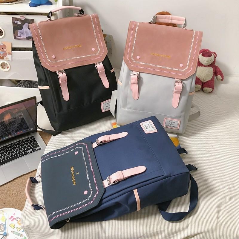 School Bags Fashion Cute Girl Bag Japan Korea Harajuku Female College Student BookBags Casual Women Daily Backpack Mochilas Escolares, Black 
School Bags Fashion Cute Girl Bag Japan Korea Harajuku Female College Student BookBags Casual Women Daily Backpack Mochilas Escolares, Black