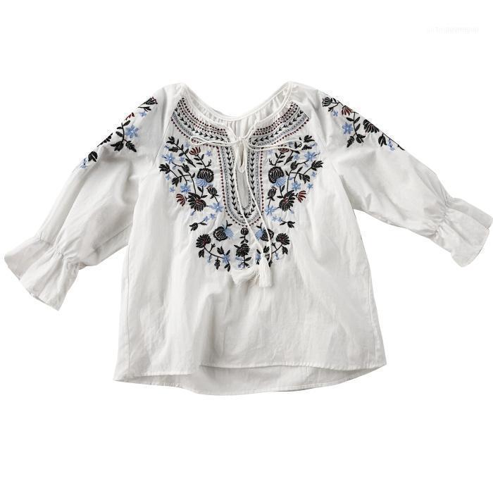 Women's Blouses & Shirts Women Fashion Vintage Cotton Shirt Casual Floral Embroidery Lace-up O-neck Blouse Preppy Ladies Boho Ruffles Tops, White
Women's Blouses & Shirts Women Fashion Vintage Cotton Shirt Casual Floral Embroidery Lace-up O-neck Blouse Preppy Ladies Boho Ruffles Tops, White