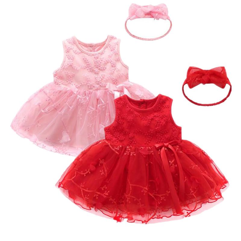 Girl's Dresses Baby Girls Clothes Toddler Dress Lace Sleeveless Pink Red Floral Birthday Party Princess Hairband 2pcs Outwear CostumeGirl's
Girl's Dresses Baby Girls Clothes Toddler Dress Lace Sleeveless Pink Red Floral Birthday Party Princess Hairband 2pcs Outwear CostumeGirl's