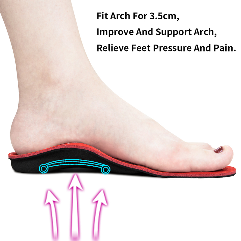 3ANGNI Ortic Severe Flat Feet Insoles Arch Support Shoes Sole Insert Orthopedic Insoles Heel Pain Plantar Fasciitis Men Woman 220505