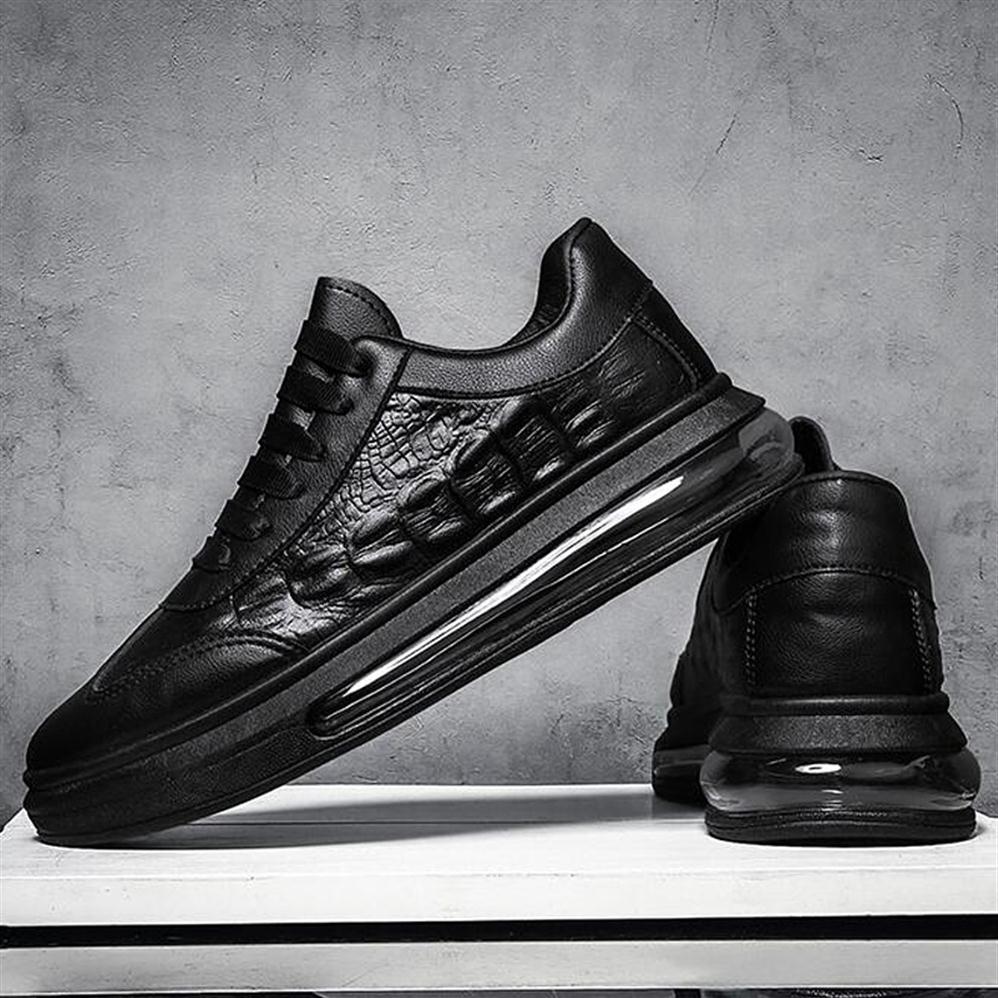 New Men Shoes Cool Leather Air Cushion Sneakers Street Trend Crocodile Print Man Casual Sport Walking Shoes184u, Black
New Men Shoes Cool Leather Air Cushion Sneakers Street Trend Crocodile Print Man Casual Sport Walking Shoes184u, Black