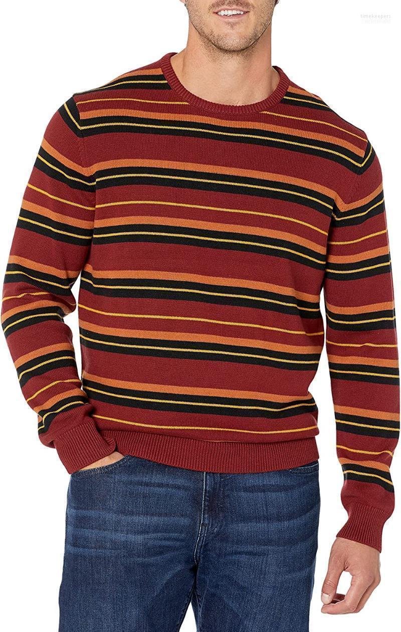 Men's Sweaters OIMG Soft Cotton Striped Crew Neck Sweater Time22, Red
Men's Sweaters OIMG Soft Cotton Striped Crew Neck Sweater Time22, Red