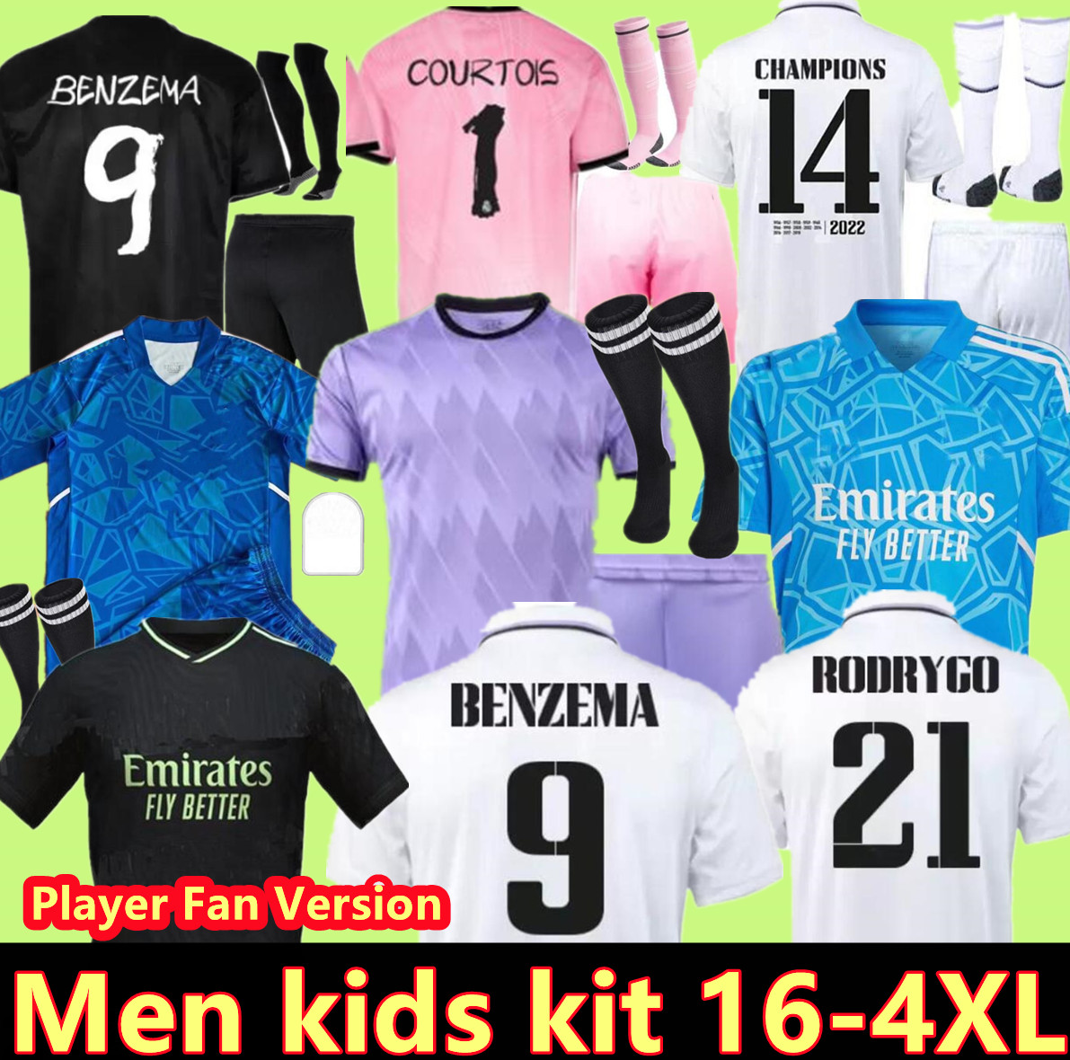 22 23 Player Version Soccer Jerseys BENZEMA reAL mADRIds finals champions 14 kit RODRGO camiseta 2022 2023 VINI JR CAMAVINGA goalkeeper football shirt kids 3XL 4XL
22 23 Player Version Soccer Jerseys BENZEMA reAL mADRIds finals champions 14 kit RODRGO camiseta 2022 2023 VINI JR CAMAVINGA goalkeeper football shirt kids 3XL 4XL