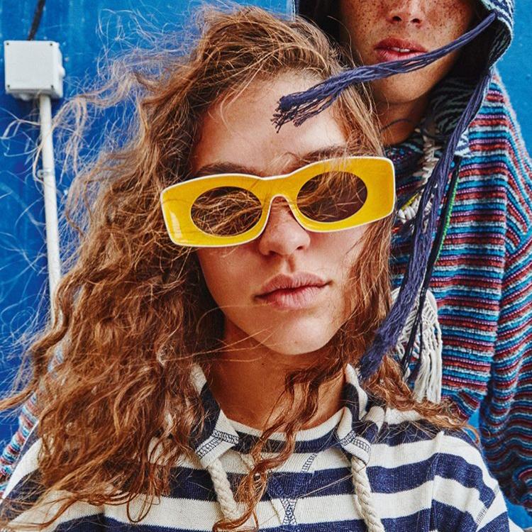 Sunglasses Small Square Women Imitation Sung Lasses Retro Evening Glasses Cross Fashion UV400Sunglasses