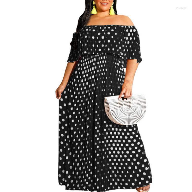 Plus Size Dresses Women Chiffon 5XL Summer 2022 Elegant Woman Shoulderless Loose Party Dress Polka Dot Ruffles Maxi Long DressPlus Meli22, Black
Plus Size Dresses Women Chiffon 5XL Summer 2022 Elegant Woman Shoulderless Loose Party Dress Polka Dot Ruffles Maxi Long DressPlus Meli22, Black