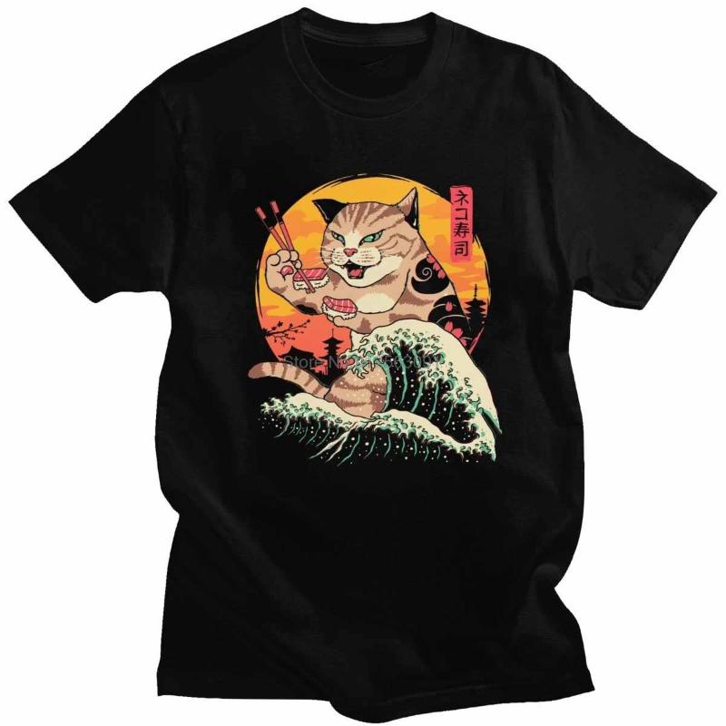 Men's T-Shirts Neko Sushi Men Fashion T Shirt Short Sleeve Japan Retrowave Feline Cat Tshirts Cotton Tee Top Clothing, White;black
Men's T-Shirts Neko Sushi Men Fashion T Shirt Short Sleeve Japan Retrowave Feline Cat Tshirts Cotton Tee Top Clothing, White;black