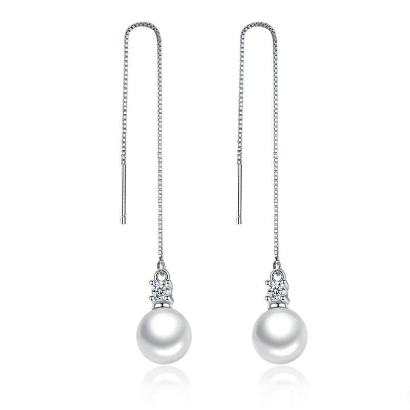 OMHXZJ Wholesale Studs Fashion simple pearls kpop 925 Sterling Silver Tassel pendant drop Long Ear Line Earrings For Women gift YS144
OMHXZJ Wholesale Studs Fashion simple pearls kpop 925 Sterling Silver Tassel pendant drop Long Ear Line Earrings For Women gift YS144