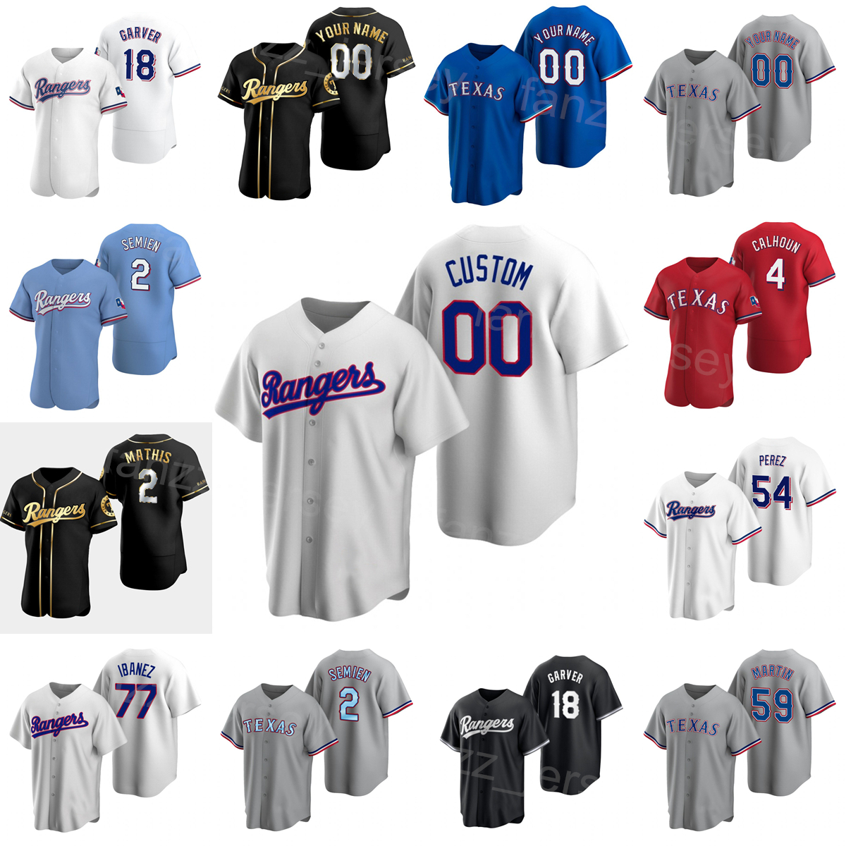 New Baseball 54 Martin Perez Jersey 18 Mitch Garver 4 Willie Calhoun 2 Marcus Semien 77 Andy Ibanez 41 Eli White 11 Charlie Culberson 59 Brett Martin Pullover Sewn On, Cool base
New Baseball 54 Martin Perez Jersey 18 Mitch Garver 4 Willie Calhoun 2 Marcus Semien 77 Andy Ibanez 41 Eli White 11 Charlie Culberson 59 Brett Martin Pullover Sewn On, Cool base