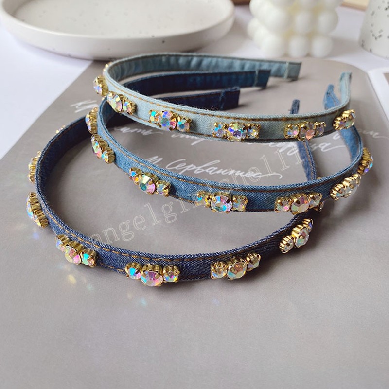 Spring Rhinestone Denim Headband Fashion Hair Accessories For Women Trend Temperament Thin Hairband Hair Band Girl Headwear New, Mixed color
Spring Rhinestone Denim Headband Fashion Hair Accessories For Women Trend Temperament Thin Hairband Hair Band Girl Headwear New, Mixed color