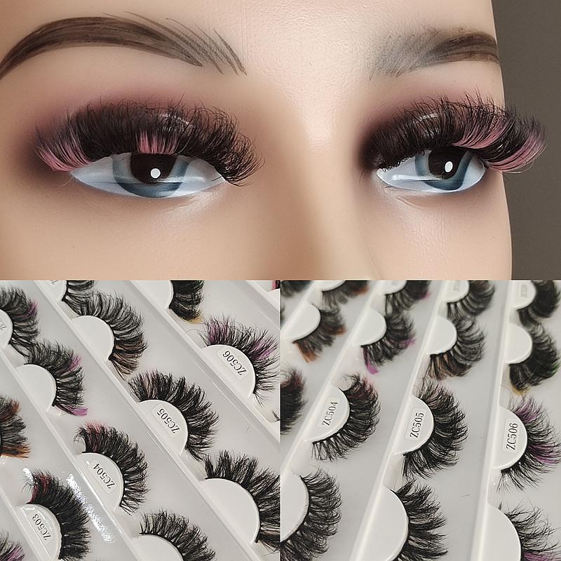 False Eyelashes Color Lashes 3D Fluffy Faux Mink Makeup Party Coloured With Streaks Handmade Crisscross Colored Cilias OmbreFalse
False Eyelashes Color Lashes 3D Fluffy Faux Mink Makeup Party Coloured With Streaks Handmade Crisscross Colored Cilias OmbreFalse